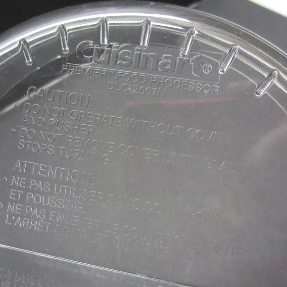 Cuisinart Food Processor DLC-2007N WBN Work Bowl Cover & Large Feed Tube - Picture 5 of 7